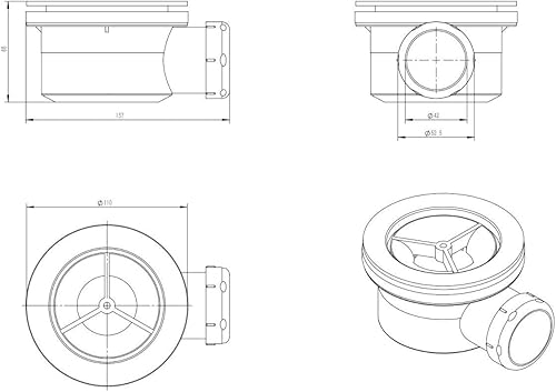 Kiamami Valentina Piletta Piatto Doccia in plastica Bianca 110mm H 68mm | Muse - Honorern