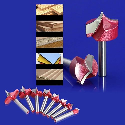 Set di Punte Per Fresatrice Per Scanalatura a V, Punta Per Fresatrice Per Intaglio, Set di Punte Per Fresatrice Per Scanalatura a V 3D, Taglierina Per Legno a Forma di V Per Professionisti(18mm) - Honorern