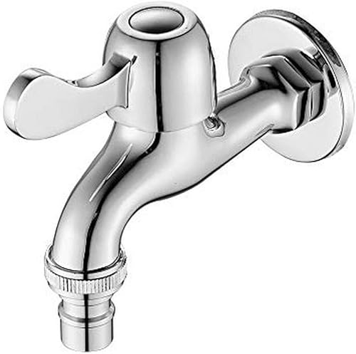 Ibergrif M22002 - Miscelatore d'acqua a Parete, Rubinetto per Lavatrice a Freddo Singolo, Cromo - Honorern