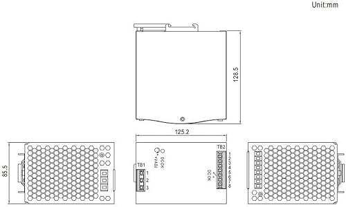 MeanWell SDR-480-24 - Alimentatore di rete DIN RAIL 480 W, 24 V, 20 A - Honorern