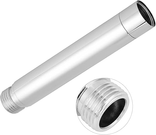 Prolunga per doccia in acciaio inox da 10,2 cm, braccio di prolunga dritto per montaggio a soffitto, tubi rotondi G1/2', connettori in rame con cromatura per accessori da bagno - Honorern