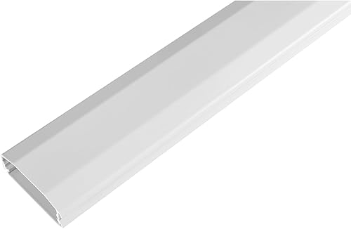 my wall HZ2-1,1WL Canalina per cavi con chiusura a scatto brevettata, organizer per cavi per una casa o in ufficio, alluminio, larghezza 60 mm, accesso rapido ai cavi - Honorern