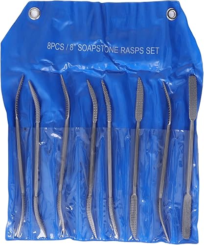 Lime e Raspe,8 Pezzi Set 8 Pollici Doppia estremità Legno Rasp File Set Lima per Legno, Lima per Intaglio del Legno Raspa File in Lega d'Acciaio per Intaglio del Legno, Lucidatura - Honorern