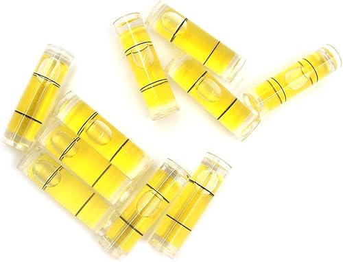 Chiloskit 10 Pics - Livella a bolla cilindrica, in plastica, per foto, foto, 9,5 x 34 mm - Honorern