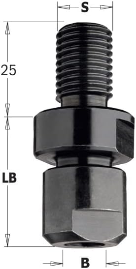 CMT 796.161.00 - MANDRINO PORTAFRESE M16x2 DX Per PINZE d=10-12-12.7mm - Honorern