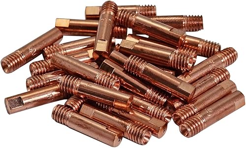 RIVERWELD 15AK MB15 MAG/MIG Torcia Saldatura Contatto Ugello Φ1.0 M6x25mm 140.0253, 50PK - Honorern