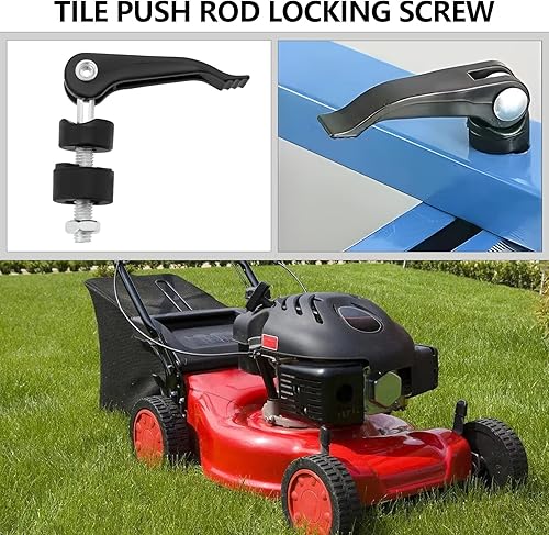 eMagTech 2 bulloni a vite per manopola e dado 45 x 6 mm per piastrelle, vite di bloccaggio a pressione rapida, vite di bloccaggio per tosaerba, manopola triangolare - Honorern