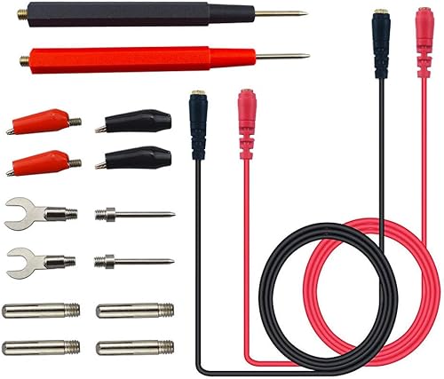 16Pcs profession multifunzione multimetro puntali elettronico test porta accessori kit, multimetro Alligator test con sonda silicone Tool,per test di laboratorio, elettrico testing - Honorern