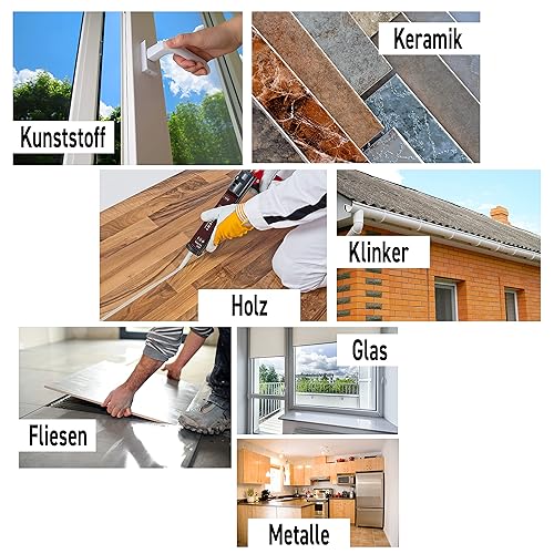 Silicone marrone scuro per interni ed esterni, luce leone da costruzione, 310 ml, per esterni, impermeabile, resistente ai raggi UV (3, marrone scuro) - Honorern