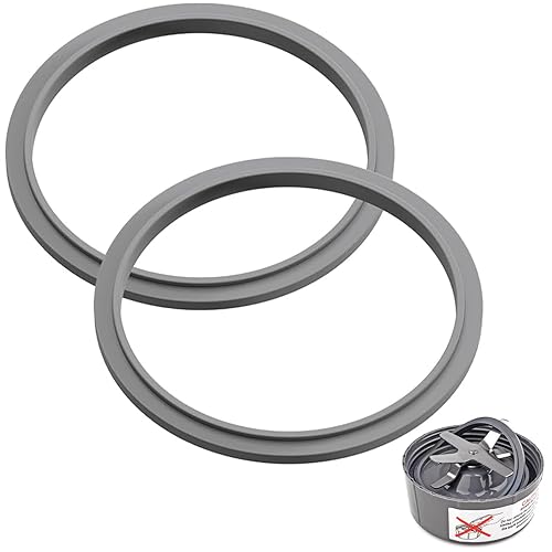 JZK 2 pezzi guarnizioni di ricambio per Nutribullet Blender 600 900 Serie, guarnizioni con labbro, guarnizioni in gomma grigia, O-ring, mixer pezzi di ricambio - Honorern