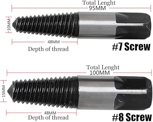 11 pezzi Set di estrattori per viti danneggiati/Rimuovi vite e bullone a testa spezzata/Kit di utensili per la rimozione di dadi per chiave regolabile - Honorern