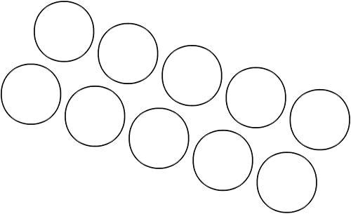 38mm x 36mm x 1mm Nitrile Gomma O-Rings x 10pz Rotondo Guarnizione Rondella per Rubinetto Idraulica Riparazione Sigillatura Connessione [Nero] - Honorern