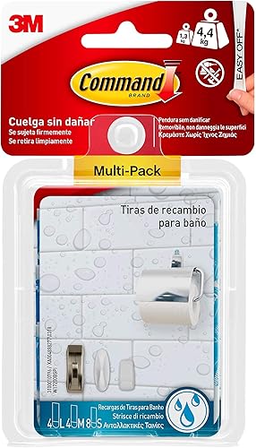 Command 17941 Strisce di Ricambio Assortite, Resistenti all'Acqua, 8xS + 4xM + 4xL - Honorern