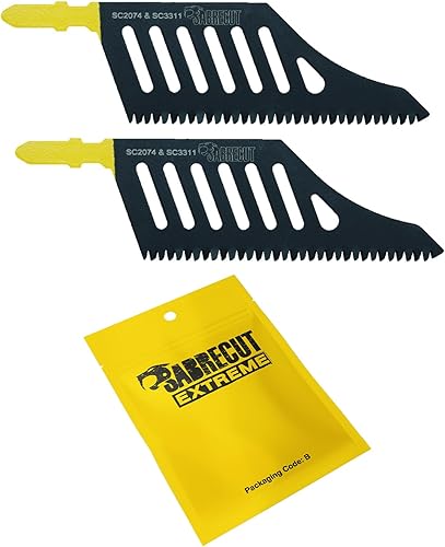 2 lame per seghetto alternativo SabreCut JSSC2074_2 con codolo a T HCS per legno taglio a filo DT2074 compatibili con Dewalt Bosch e molti altri - Honorern