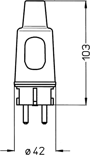 Kopp, 179516009, Presa Schuko in gomma con passacavo di protezione, colore: Nero - Honorern