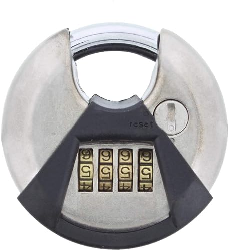 Burg Wächter serratura ad arco tondo, lucchetto con codice numerico, spessore del grillo 10 mm, corpo in acciaio inossidabile, protezione antipizzicamento, Circle 23 C 70, 39901 - Honorern