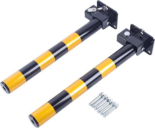 2 paletti per parcheggio, richiudibili, con serratura, 600 mm di altezza - Honorern