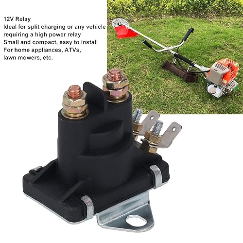 Solenoide di avviamento, sostituzione del solenoide del relè di avviamento del tosaerba 12V CC 4,8W - Honorern