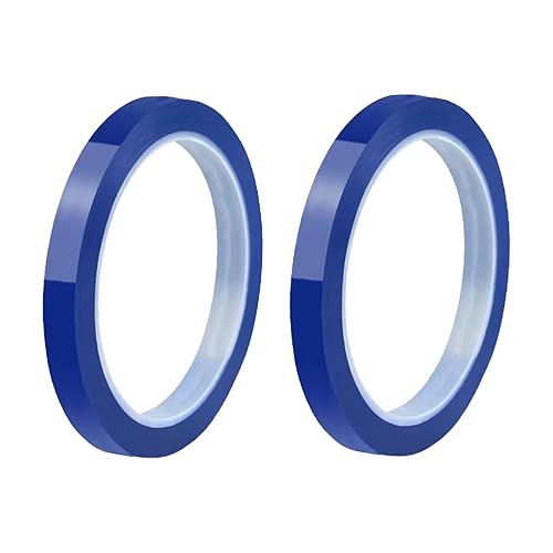 Nastro Adesivo Resistente al Calore, 2 Rotoli Nastro Termico Blu per Sublimazione, 20 mm x 33 m Nastro Adesivo Isolante Kapton Tape, per circuiti stampati elettronici fai da te - Honorern