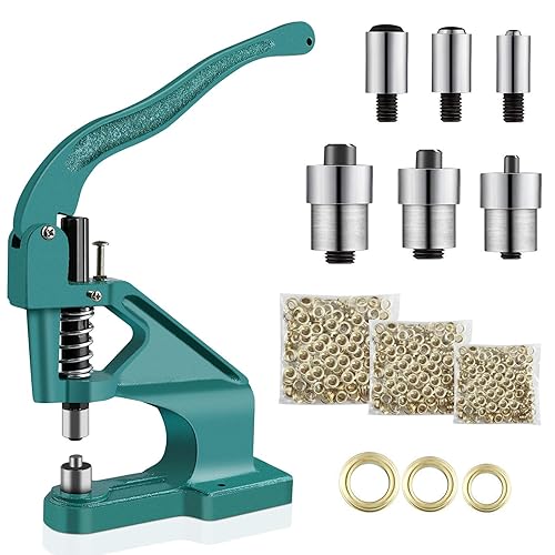 Occhiellatrice per Teloni Macchina Manuale A Pressione Pinza per Occhielli Professionale, Set di Pinze per Occhielli, Occhielli per Teloni con 900 Gommini Occhiello Per Tende Cinture Borse Scarpe - Honorern