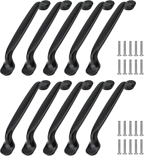 HAKZEON 30 maniglie nere per credenze, maniglie in alluminio per armadio da cucina, maniglie per cassetti, armadi, porte, fori di 128 mm - Honorern