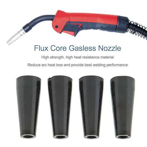 Ugello Senza Gas Flux Core, Parte per Saldatore Ugello MIG da 4 Pezzi, Compatibile con Torcia per Saldatura MIG 100L - Honorern