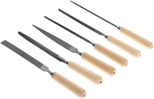 GEDORE set di lime a chiave rossa, set per metallo, 6 pezzi, ceppo piatto, triangolare, quadrato, semicircolare, tondo, R93000006 - Honorern