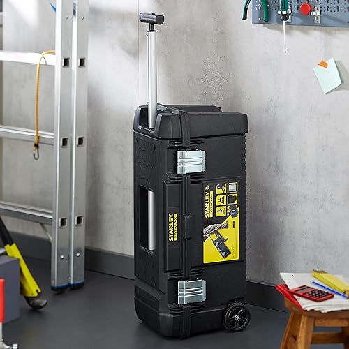 STANLEY FMST1-75761 Cassetta Porta Utensili 28' con Ruote, Nero/Giallo - Honorern