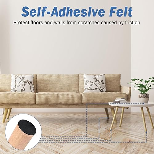 Feltro Adesivo Rotolo, 40 * 200cm Feltrini Adesivi per Mobili, Resistenti All'usura Moquette Adesiva per Dedie, Divani, Cassetti, Letti, Cornici per Foto, Auto, Portagioie（Nero） - Honorern