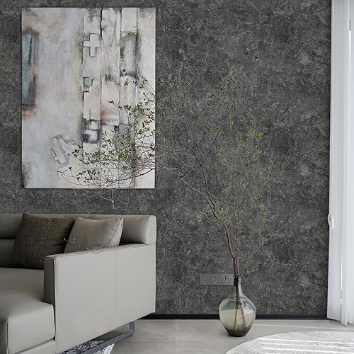 Adesiva per mobili Grigio, Concrete Calcestruzzo PVC impermeabile plastica Pellicola Vinilica Autoadesiva per Mobili 30 x 300cm - Honorern