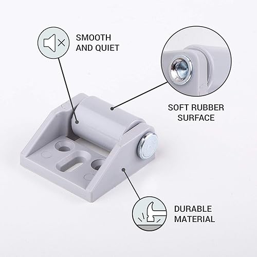 Set di mini rotelle, in gomma, solo 16 mm, con perno girevole in metallo e supporto in plastica, adatte per mobili e attrezzature, confezione da 4 - Honorern