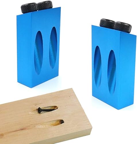 7PCS Set guida trapano per foro tasca, kit di perforazione foro tasca da 15 gradi Kit guida posizionatore guida obliqua per legno - Honorern