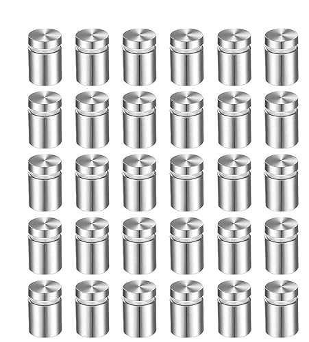 30 distanziatori in acciaio inox, 25 x 12 mm, distanziatori per cartelloni pubblicitari, mostre, vetro solido - Honorern