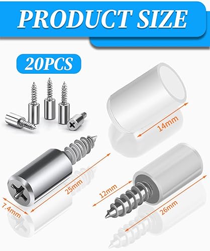 TPZORJX 20Pcs Pioli di Supporto per Mensole con Manicotto in Gomma,Perni per Mensole Supporto Pioli,Supporti dello Scaffale con Viti Autofilettanti,per Scaffali Librerie,Armadietti e Mobili da Scarpe - Honorern