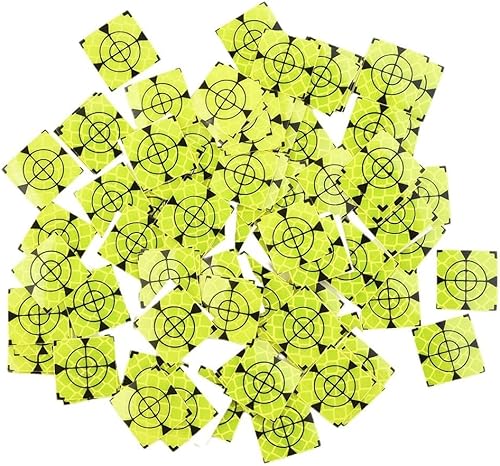 Design innovativo, confezione da 100 bersagli riflettori per misurazioni precise nei lavori di costruzione (60 x 60) - Honorern