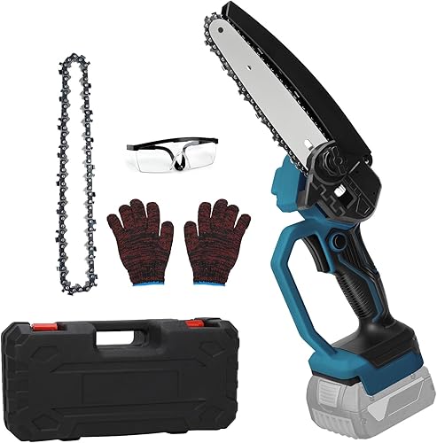Mini motosega a batteria da 6 pollici, compatibile con Bosch Professional 18 V, sistema GBA/GBA ProCORE18 V, batteria al litio, senza spazzole con 2 catene, per giardinaggio, taglio e taglio del legno - Honorern