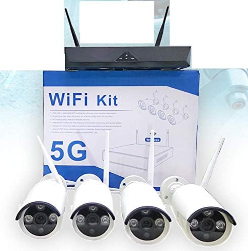 KIT VIDEOSORVEGLIANZA WIRELESS FULL HD 4 CANALI WIFI REMOTO IP 5G DVR NVR LAN - Honorern