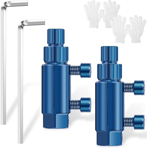 Estrattore di tubi in acciaio 75 mm rotto strumento di rimozione Faucet Removal Tool regolabile con struttura scanalata inversa antiruggine per la rimozione di tubi bulloni dadi (2 x blu) - Honorern