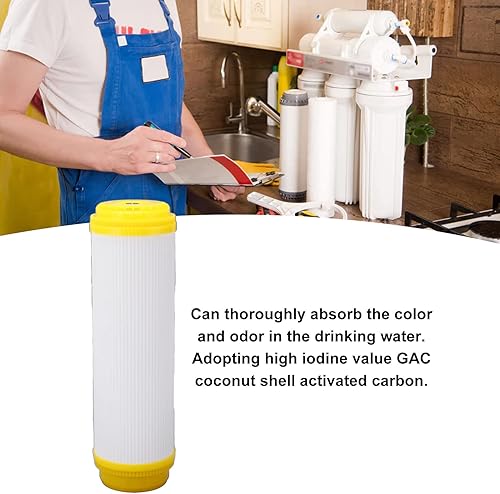 Cartuccia Filtro Acqua 2 Pezzi, Carbone Attivo GAC con Guscio di Cocco Ad Alto Valore di Iodio, Elevata Capacità di Assorbimento, Set Universale T33 - Honorern
