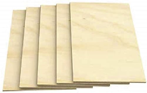 Foglio di Compensato da 4 mm in Pioppo cm 30 x 40 - Confezione 5 pz - Honorern