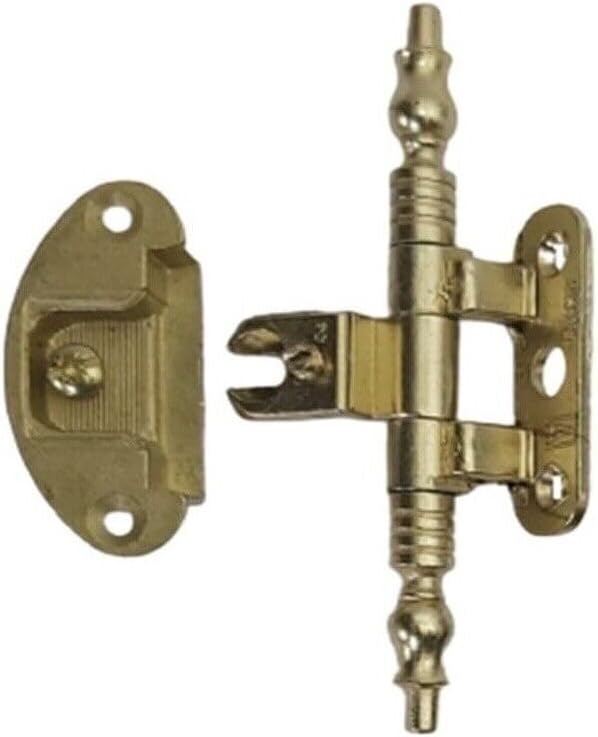 Cerniere per Mobili Antichi Cerniera per Ante in Battuta Arte Povera stile barocco completa di basetta, Finitura bronzata o Dorato (Dorata) - Honorern