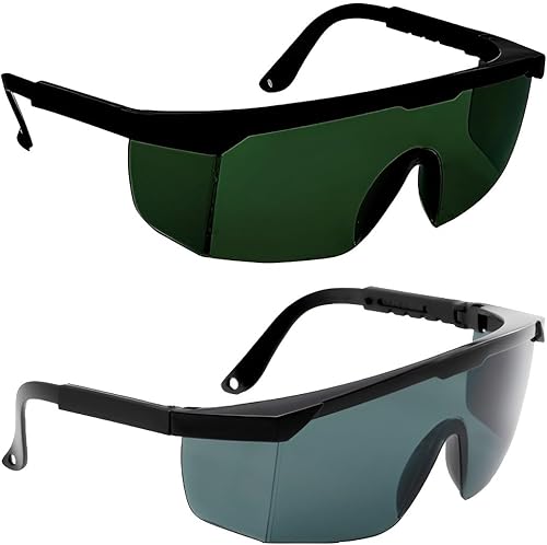 Occhiali di sicurezza，Occhiali protettivi laser, occhiali protettivi, occhiali protettivi, occhiali protettivi, occhiali protettivi laser, protezione UV (2 paia) - Honorern