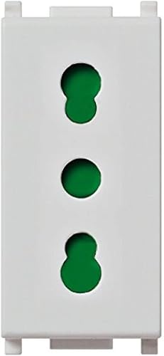 Vimar 0R14203.SL Plana Silver Presa a muro con protezione SICURY, 2P+T 16A P17/11 Silver - Honorern