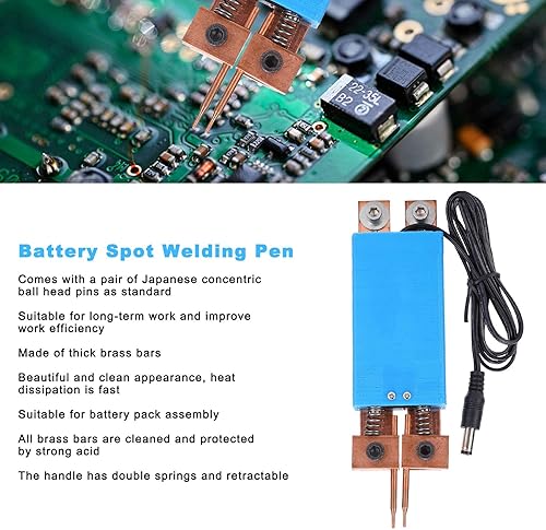 Penna di saldatura a punti fai da te palmare Spot Welder Pen Leggero Blu Grande scintille ha doppie molle con ottone ABS - Honorern
