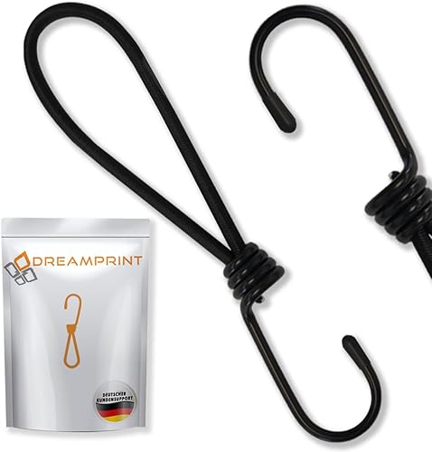 25 pezzi Tenditore di espansione 20cm Ø6mm Tenditore per telone nero con anello di aggancio a spirale Anello di espansione 200mm - Honorern