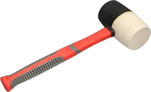 Martello in gomma KOTARBAU® 900 G martello a doppia testa a faccia morbida bianco e nero.Non lascia segni su materiali fragili.Manico in fibra di vetro che assorbe gli urti - Honorern