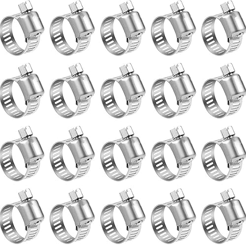 100pcs fascette stringitubo 13-19mm,regolabile tubi fascette inossidabile,fascette metalliche,morsetto a vite,per tubi Piscina, tubo meccanico,fascette Auto - Honorern