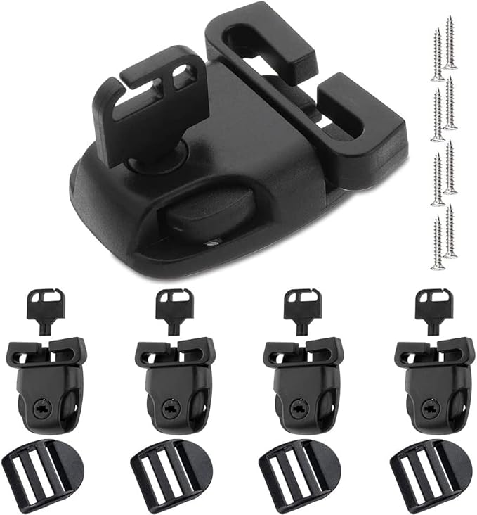 Set di 8 clip per la copertura della vasca idromassaggio per sostituire i fermi con chiavi e hardware, nero - Honorern