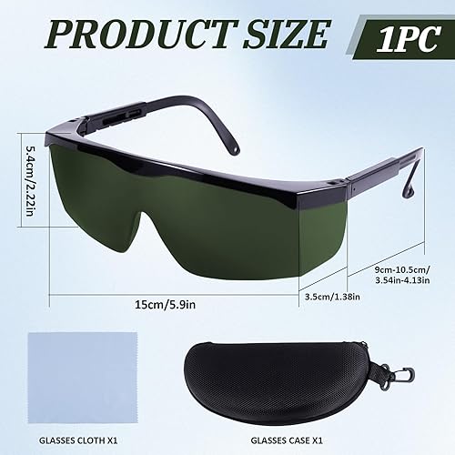 Occhiali Protettivi Luce Pulsata, Occhiali di Protezione Laser 200-2000nm, Occhiali Laser Depilazione, Protezione UV, Occhiali Laser Protezione per La Bellezza Della Casa - Verde - Honorern