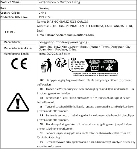 Copertura impermeabile in tessuto Oxford per trattore da giardino, trattore da prato, trattore, tosaerba, protezione da giardino generale per esterni (210 x 120 x 115 cm) - Honorern